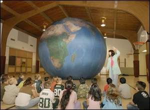 earth balloon ohio school assemblies