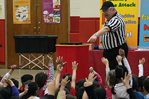 David Mitchell performing Stronger Than a Bully for elementary school kids