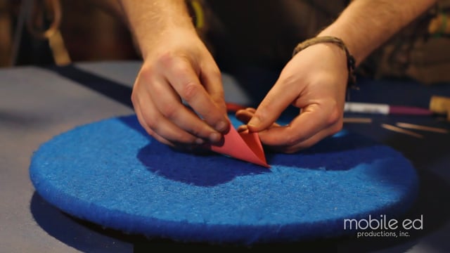 Fold the square into a triangle | Handy Dan the Junkyard Man | Mobile Ed Productions
