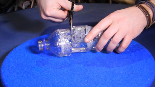 Cut the plastic bottle