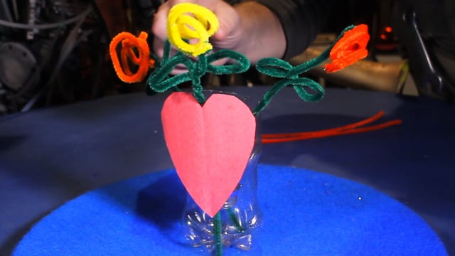 Make your own flowers for your flower pot!
