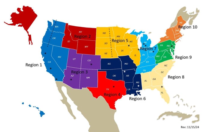 MEPI Sales Regions 1-10 Map r040122