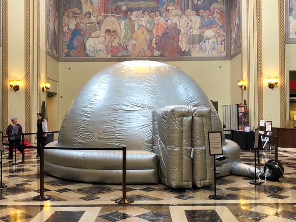 Our smaller portable planetarium can fit almost anywhere!